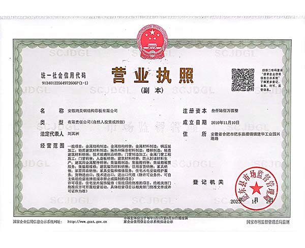 營業(yè)執(zhí)照副本